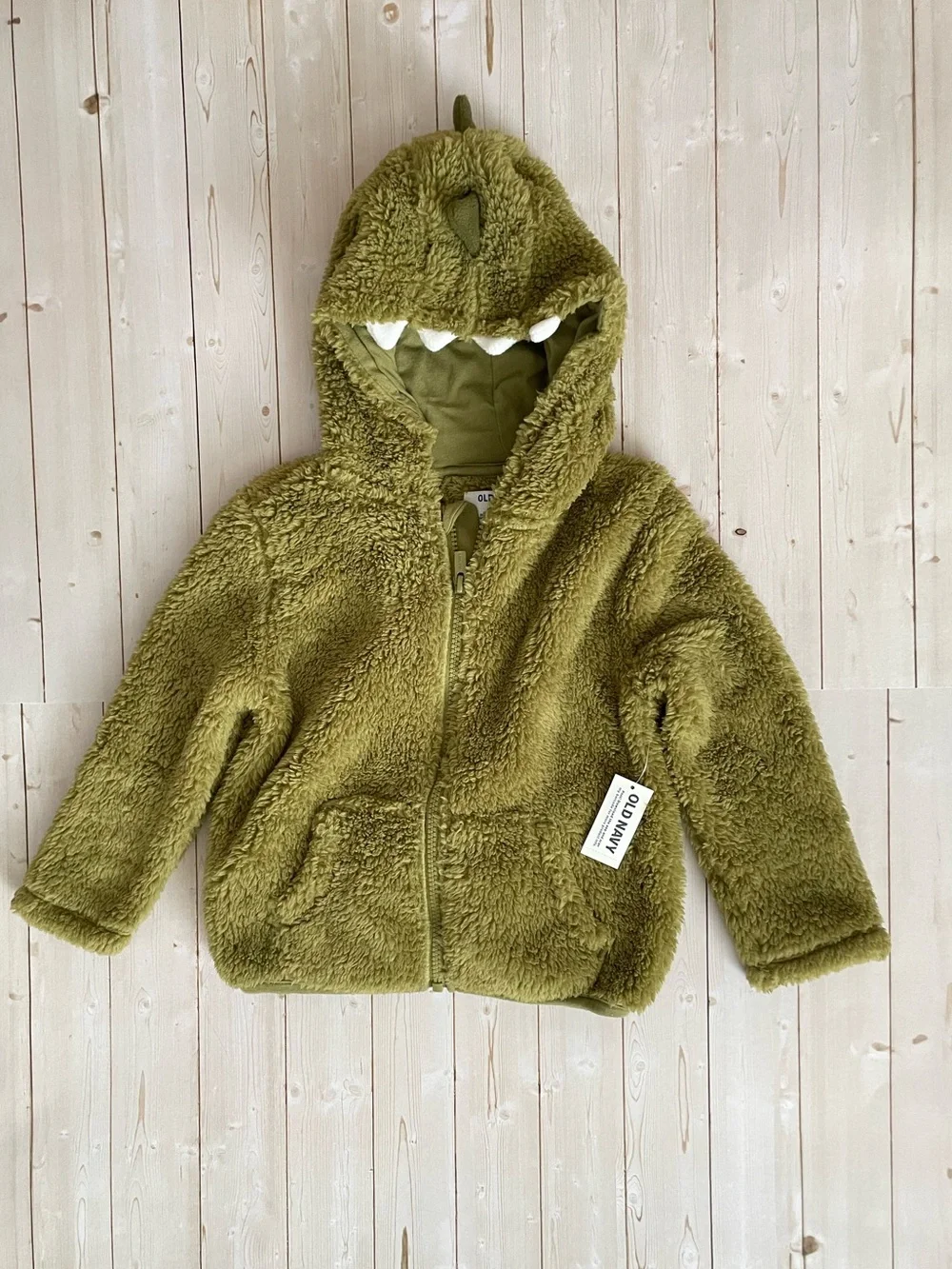 Old Navy Dinosaur Sherpa Zip Hoodie 4T